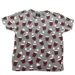 SUPER Massive Beer Pong Gray XL T-Shirt Tee